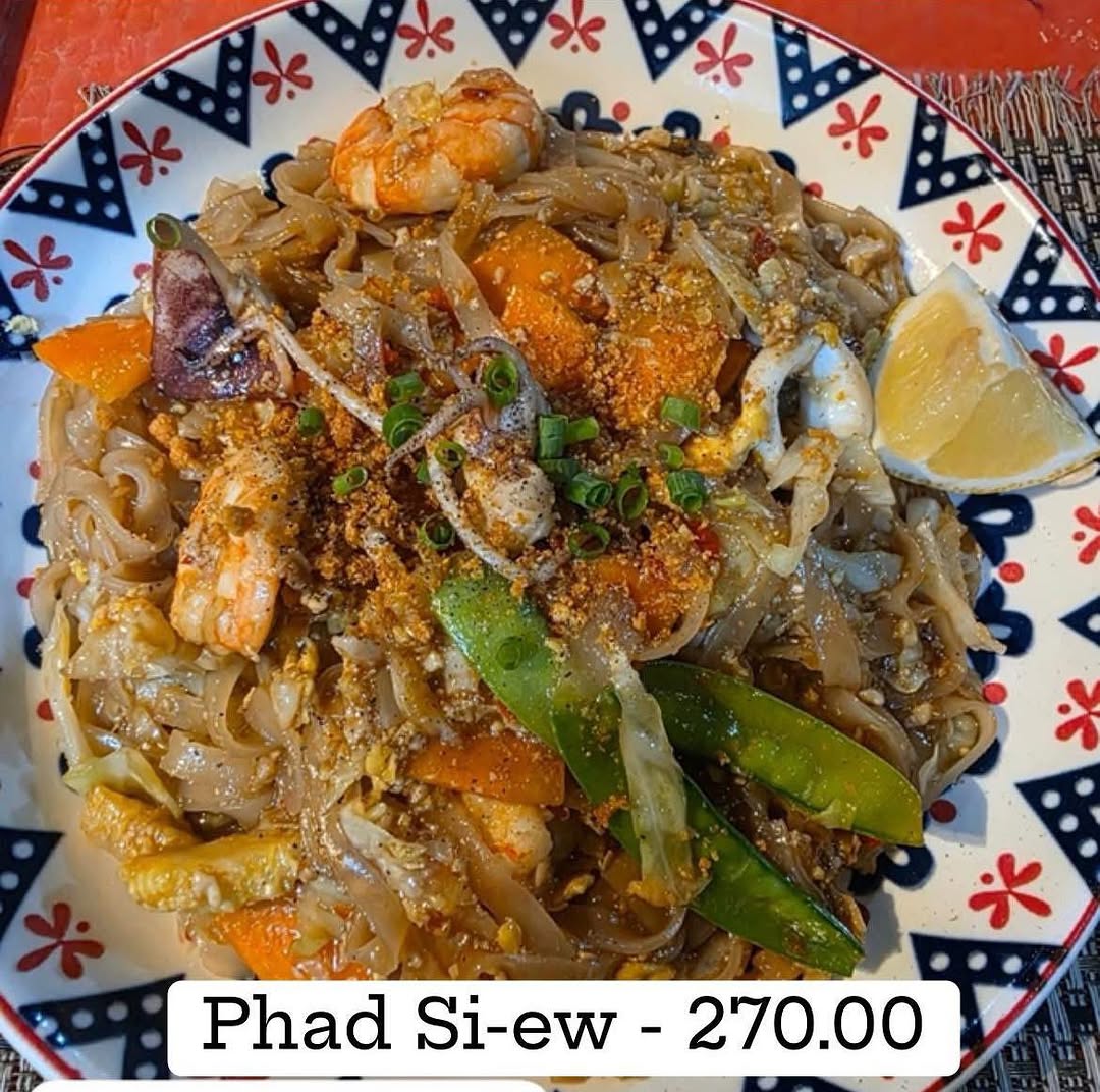 Thai lenten season dish — fresh vegetables and protein in a light Thai preparation